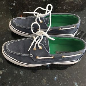 Sperry top-sider navy canvas boat shoes